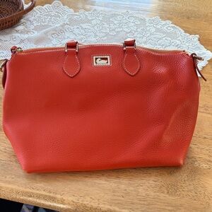 Dooney & Bourke Orange Leather Shoulder Bag